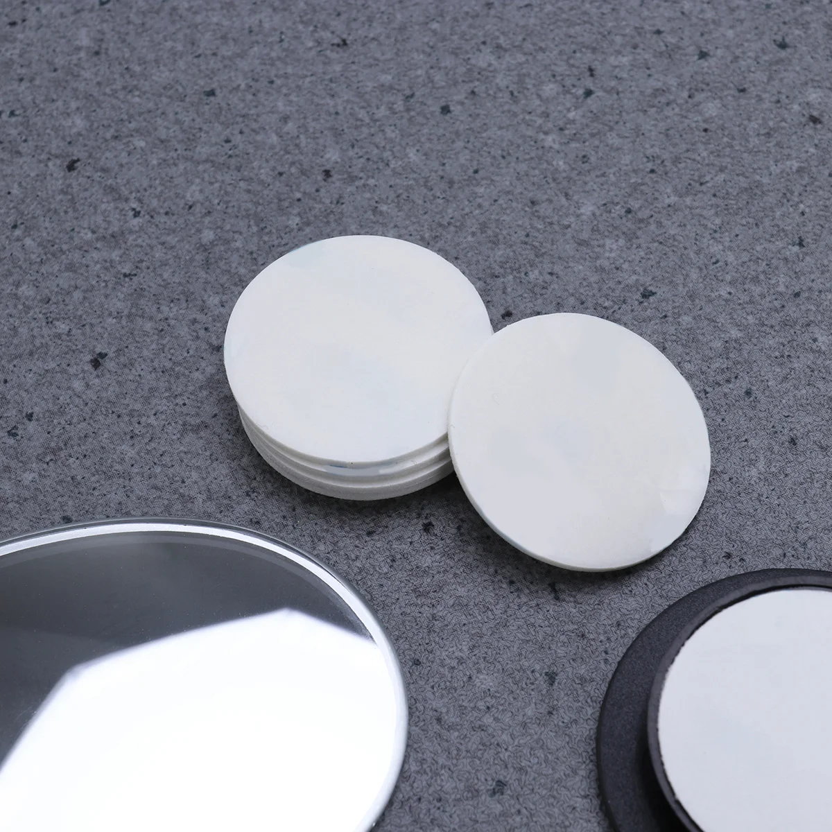 

Egg Shape Blind Spot Mirror Pair 360 Rotate Sway Adjust Glass Convex Wide Angle Rearview Mirror Stick on for Car Truck Suv