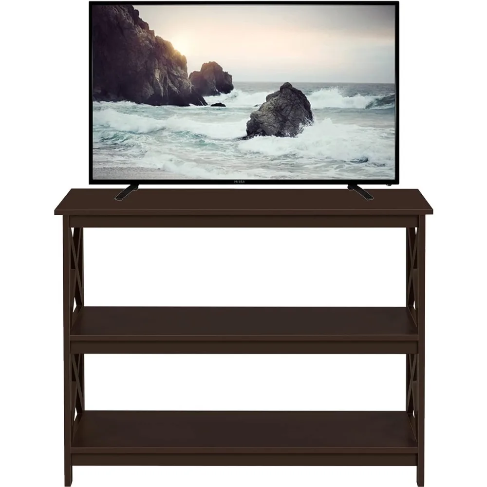 

Television Stands & Entertainment Centers with 3 Tier Storage Shelf TV Stand for Living Room, Espresso