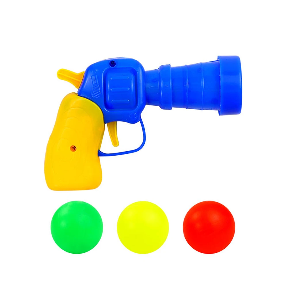 Artificial Colorful Cat Launch Teaser with 3 Balls Mini Pompom Cat Toy Creative Ball Launcher Funny Cat Interactive Training Toy