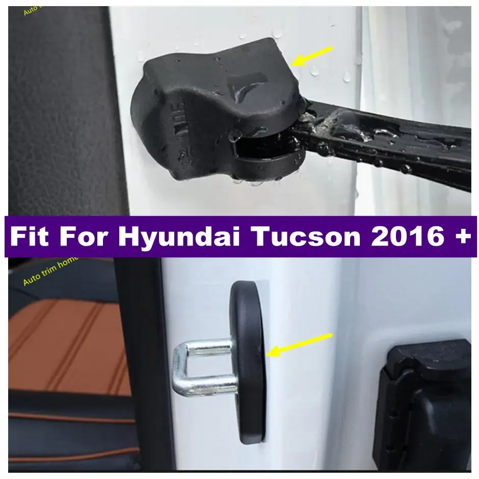 

Inner Car Door Lock + Door Check Arm Stop Rust Waterproof Protection Cover Kit Fit For Hyundai Tucson 2016 - 2020 Accessories