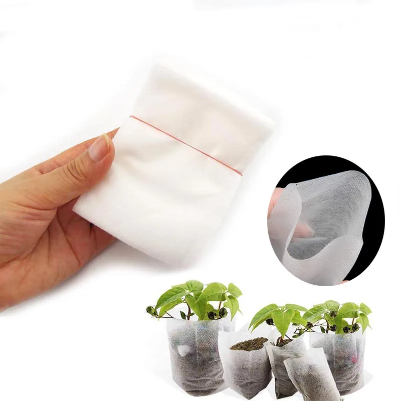 100pcs 8*10cm Garden Tools Non-woven Nursery Plant Grow Bag Fabric Pots Biodegradable Eco-Friendly Planting Bags A4