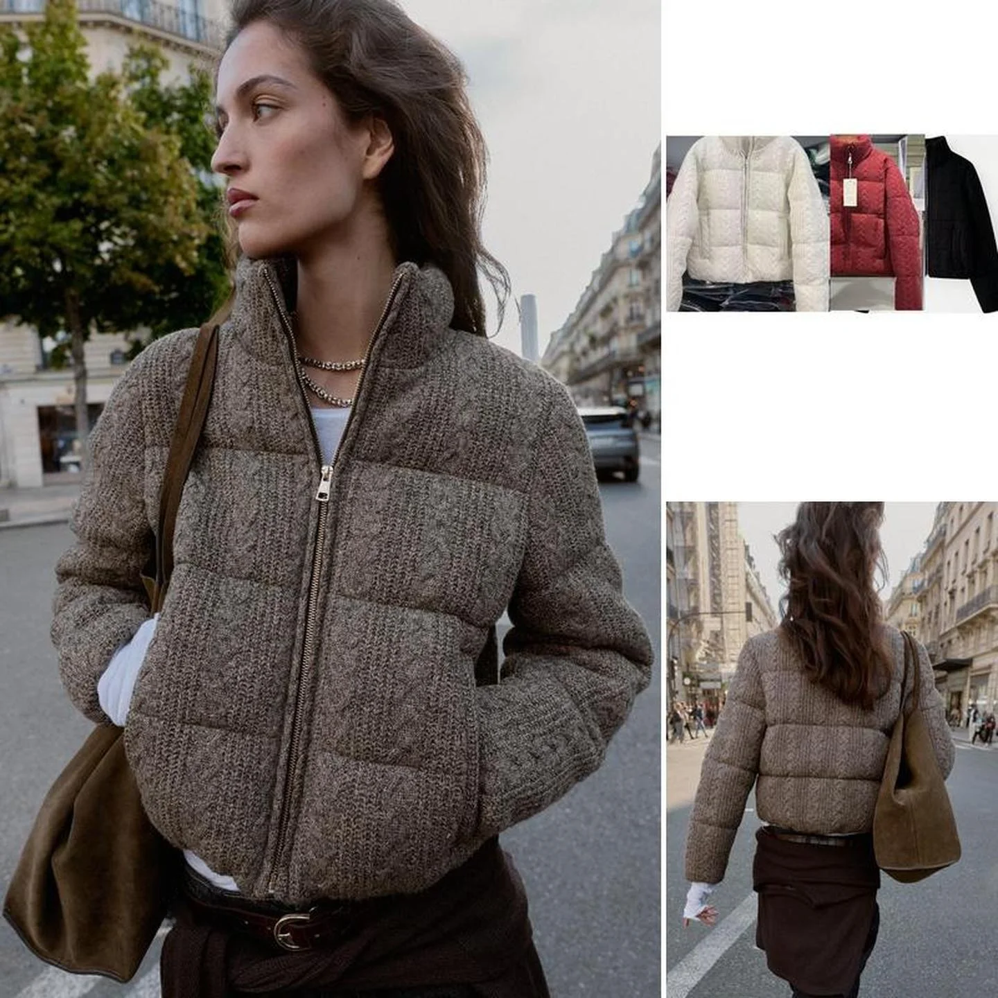 

Warm Knitted Pilot Jaet Outerwear Zipper Closure Eight Strand Braid Design Commute Sle Thiened Long Sve Cotton Coat