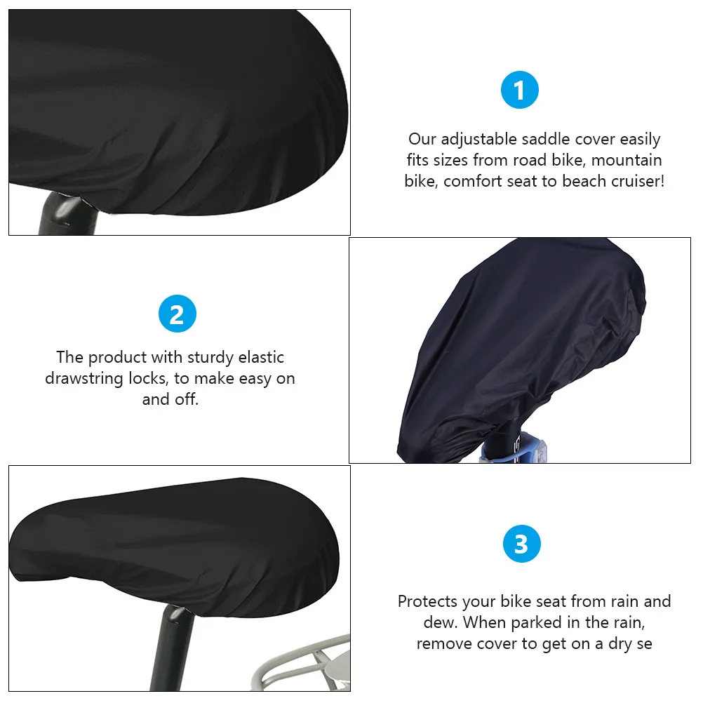 

2 pcs BikeSeatCover Waterproof Elasticity RainProtector CushionComfort CyclingGear Accessories WaterResistant
