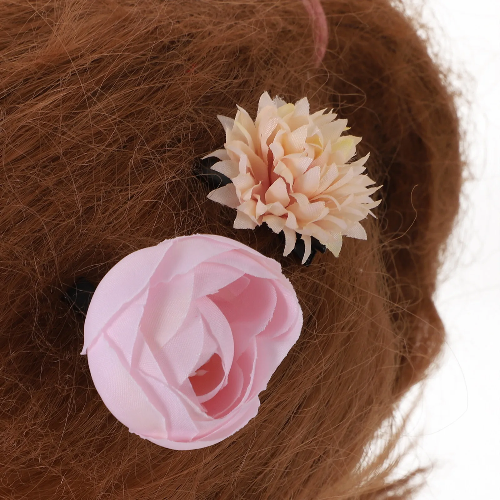 

Набор из 21 заколки для волос в виде цветов для девочек и женщин: 3D-цветы с многослойными лепестками, не повреждающие волосы, элегантные аксессуары для лета, свадьбы, школы