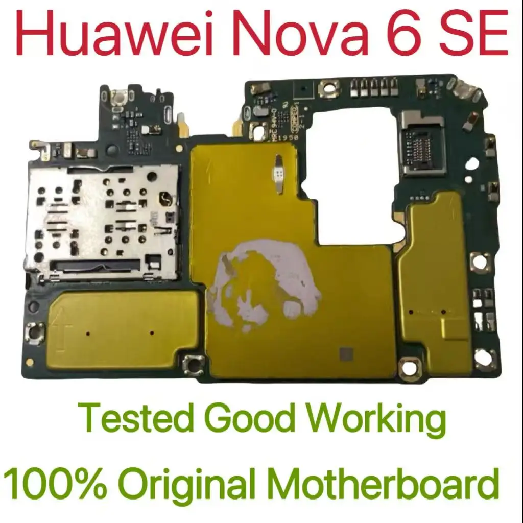 Global Version Original Unlocked Motherboard for Huawei Nova 6 SE Tested Circuit Plate Main Logic Board for Huawei Nova 6 SE