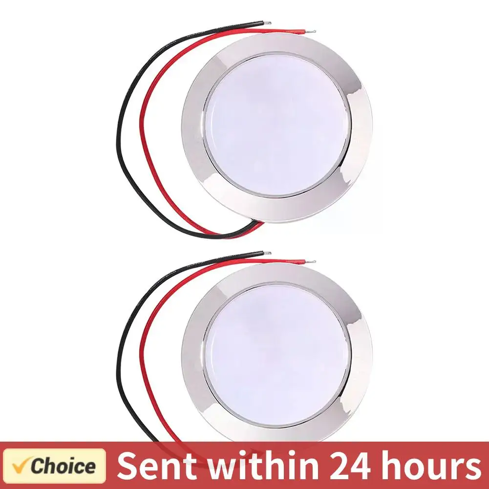 

12V RV Interior Camper Reading Roof Lights 200LM 24 SMT LED Recessed LED Ceiling Lights IP65 Waterproof for Boat Camping Trailer