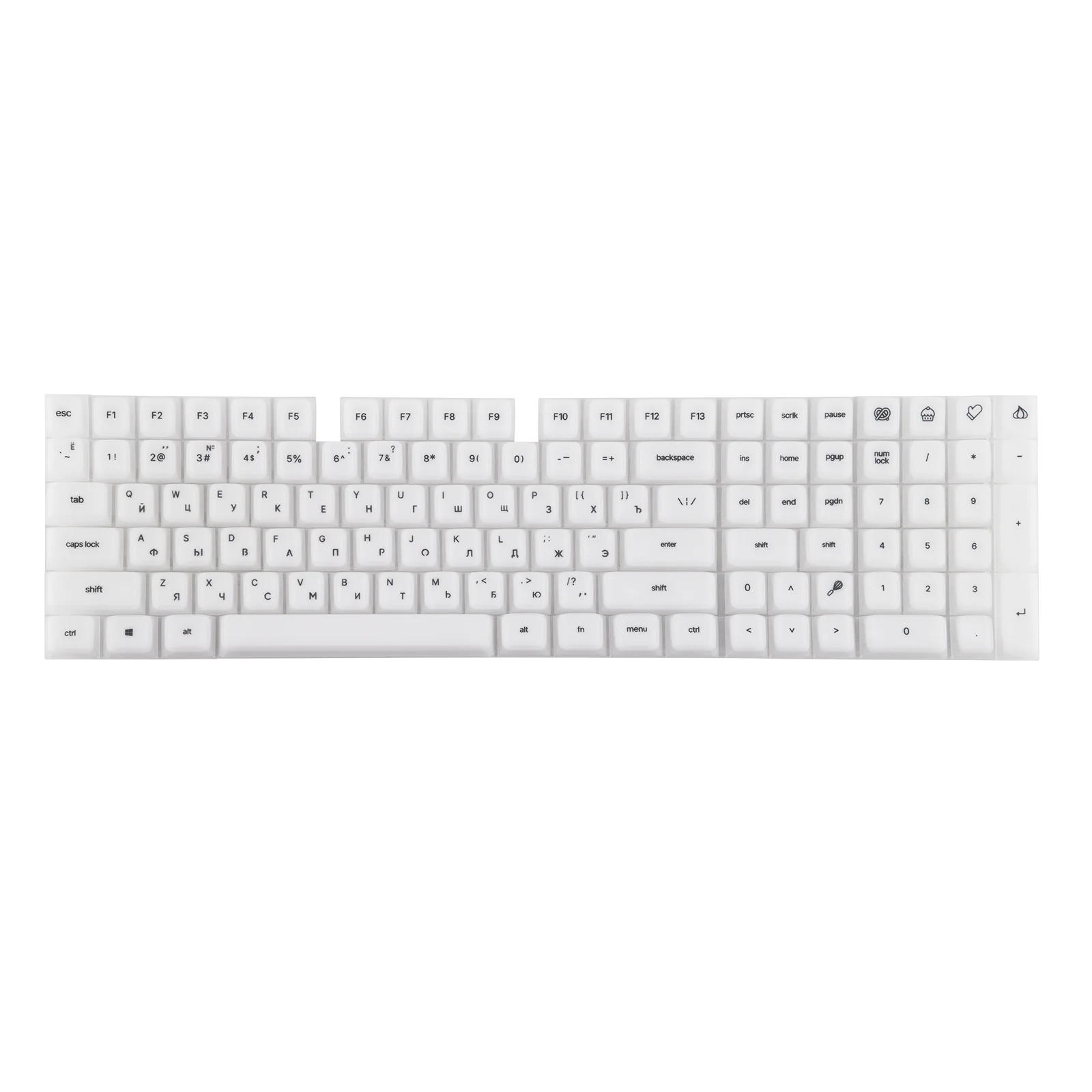 EPOMAKER AegisSil Russische Keycap Set 113 Toetsen Cherry Profiel Siliconen Materiaal voor MX/Kailh/Outemu/Gateron Mechanische Keybaord