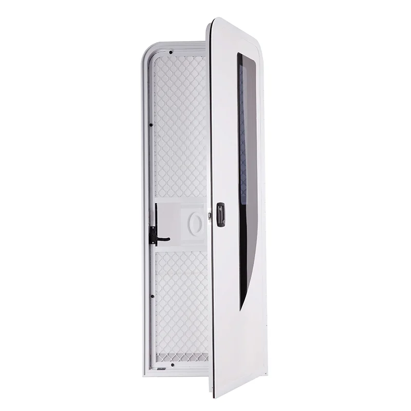 Wholesale Price MG19RD 620*1600mm RV Caravan Trailer Camper Trailer Entrance Door With Sun Shade and Inner Screen Door Custom