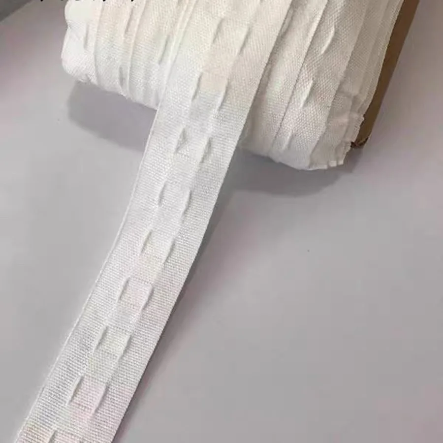 White 30m/100m  Curtain Accessories Cloth Belt Curtain Punching Hook High Quality 2.5cm Curtains Eyelets Tape Rings Grommet Top
