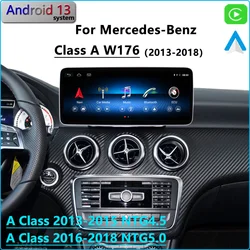 Android 13 For Mercedes-Benz A W176 A200 A180 2013-2018 CarPlay Car Radio GPS Navigation Multimedia Player BT 10.25 Screen