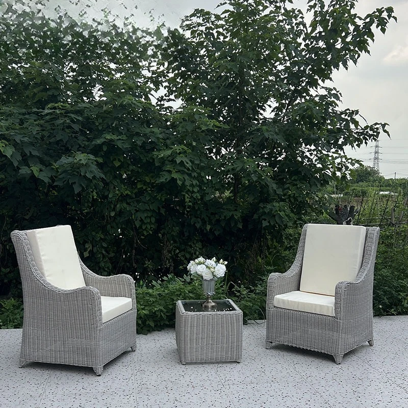 

Outdoor tables and chairs leisure balcony furniture rattan tables and chairs three-piece combination hotel