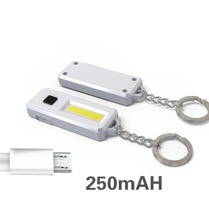 LED Small Flashlight, 350Lumens Bright Mini Keychain Light, Portable USB Rechargeable Pocket Lights with Magnetic Base