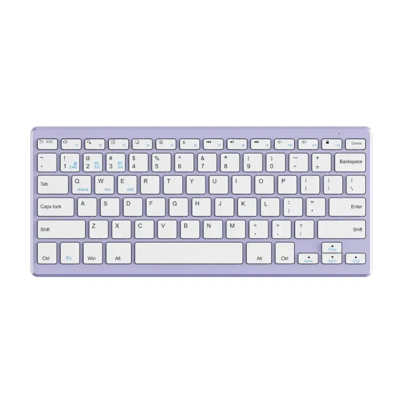 Ultra thin wireless Bluetooth keyboard,lightweight and low-noise 78 key keyboard,compatible with iOS,iPad,Android,Windows