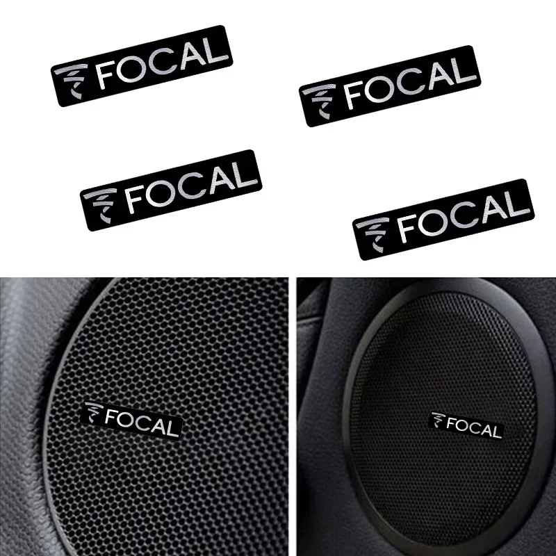 

Focal Badge aluminum 3D metal car audio stickers For bmw mercedes benz audi mitsubishi lancer volkswagen ford mini cooper