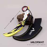 Valorant Weapon Champion 2021 Melee Knife Keychain 12cm Metal Game Peripheral Sword Uncut Blade Karambit Weapon Model Gifts Boys