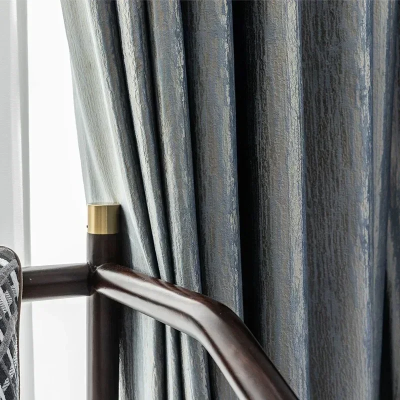 

Curtain Thick Shading Light Luxury Nordic Curtains for Living Room Bedroom Dining Room Window Custom House Decor White Tulle