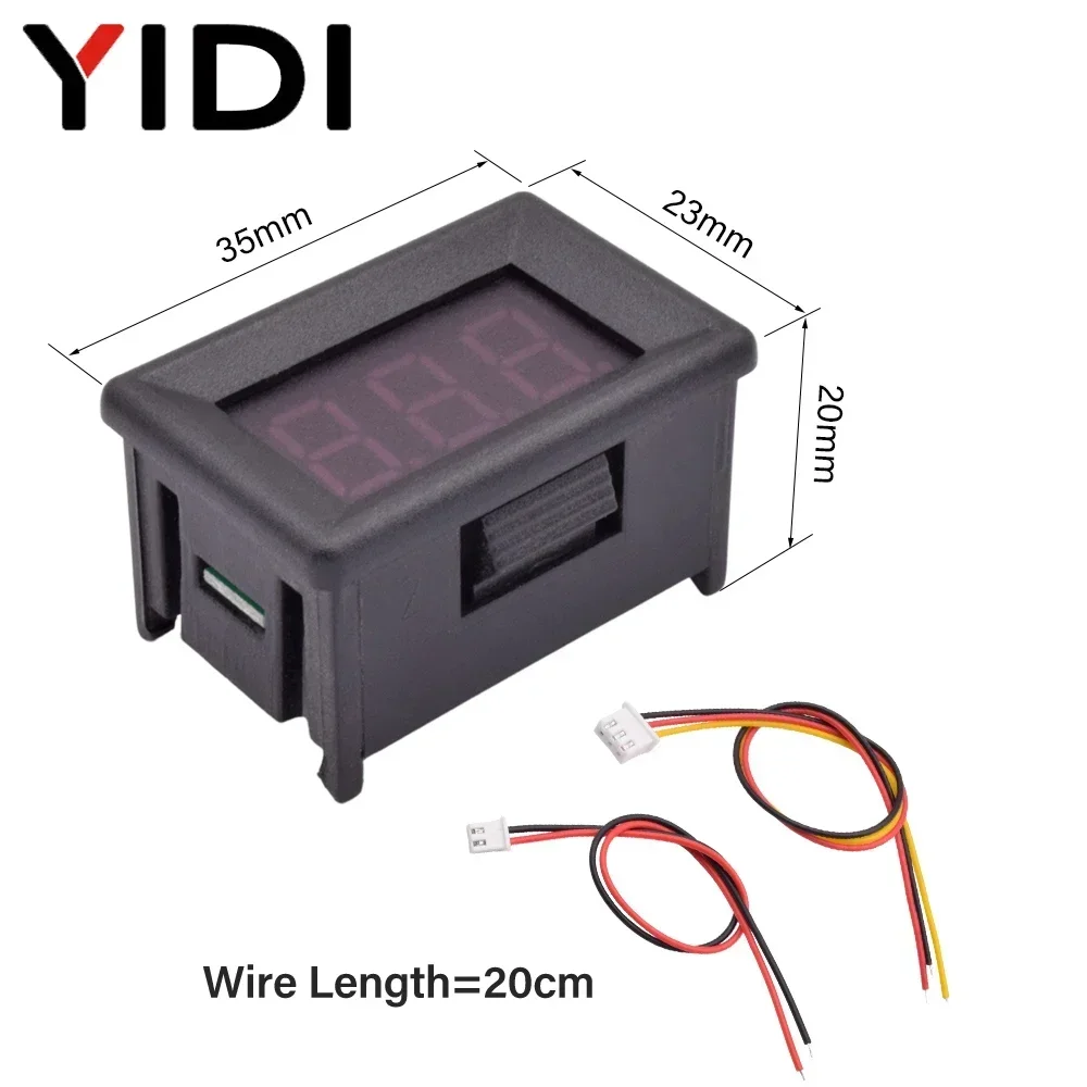 Imagem -06 - Mini Led Digital Display Voltímetro Detector de Tensão do Carro Tester Reading Calibrar 036 Polegadas 2330v dc 0100v Pcs 10 Pcs