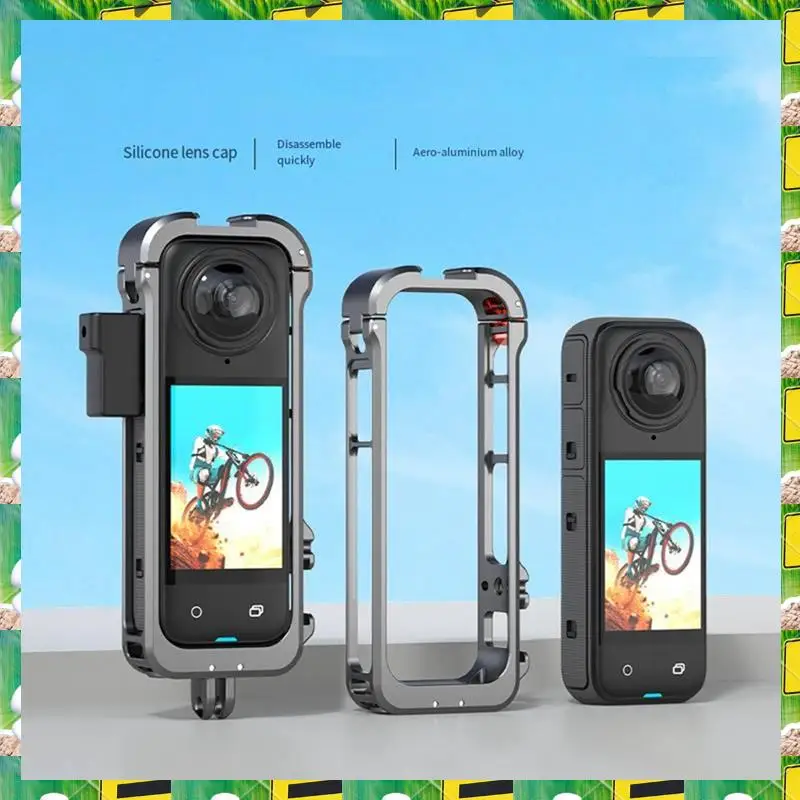 3C Electron For Insta360 X4 Metal Frame, Sports Camera Cage Expansion Bracket Fixing Clip, Horizontal Shooting Accessories,For I