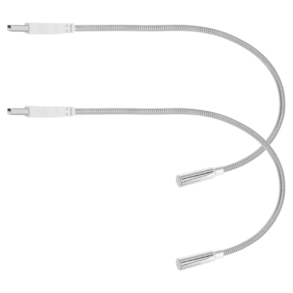 

2pcs Keyboard Light Flexible USB Lamp Laptop Atmosphere Lights Mini Night Computer Eyefriendly LED Soft Metal Gooseneck