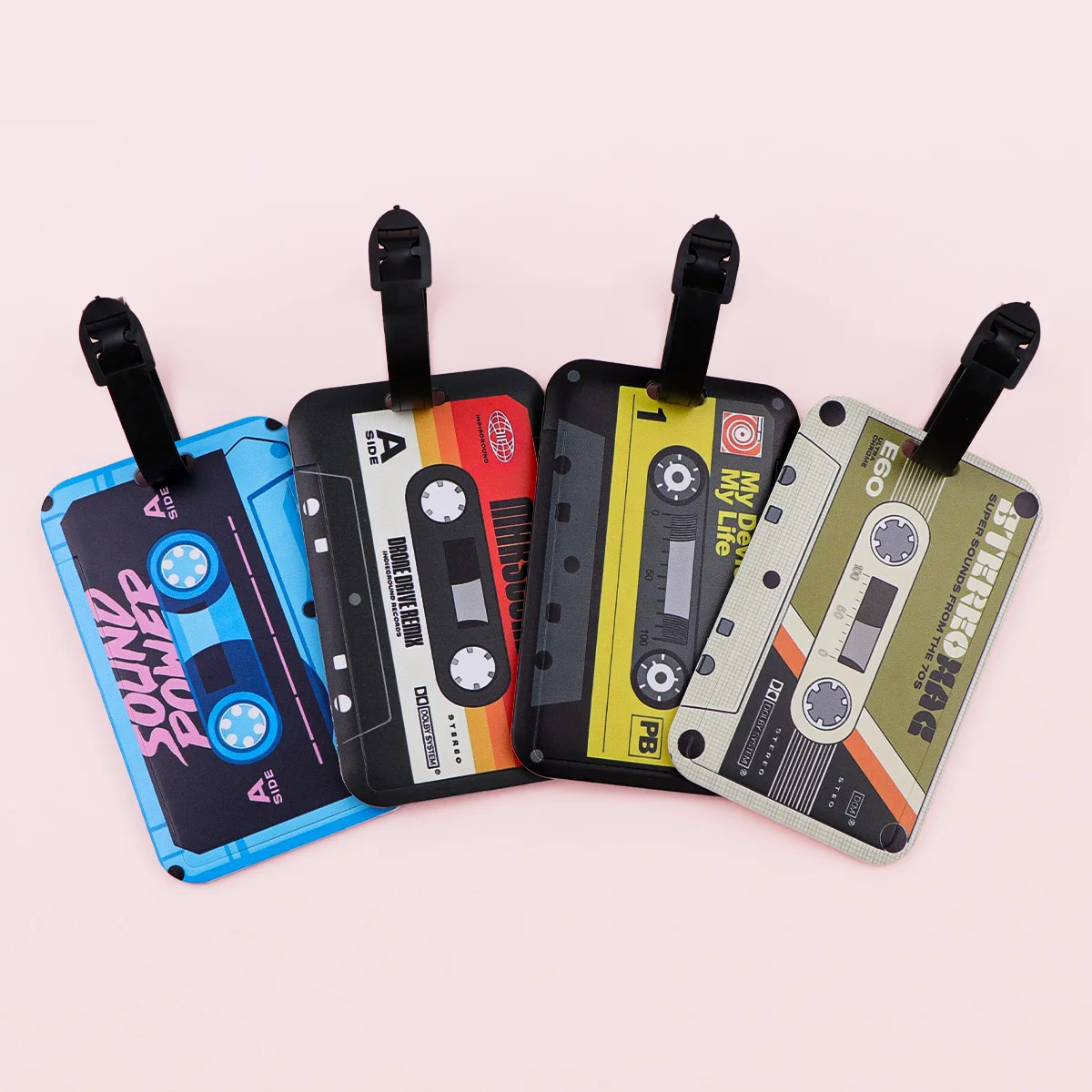 Vintage colorful Tape Plastics Baggage Tag Suitcase Backpack Anti-Lost Listing ID Card Holder Fashion Luggage Accessories Gifts image 3