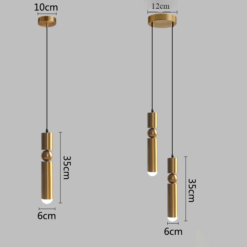 Minimalist Luxury Pendant Lights Kitchen Dining Table Decor Lighting Fixtures Nordic Chandelier LED Bedside Bedroom Pendant Lamp