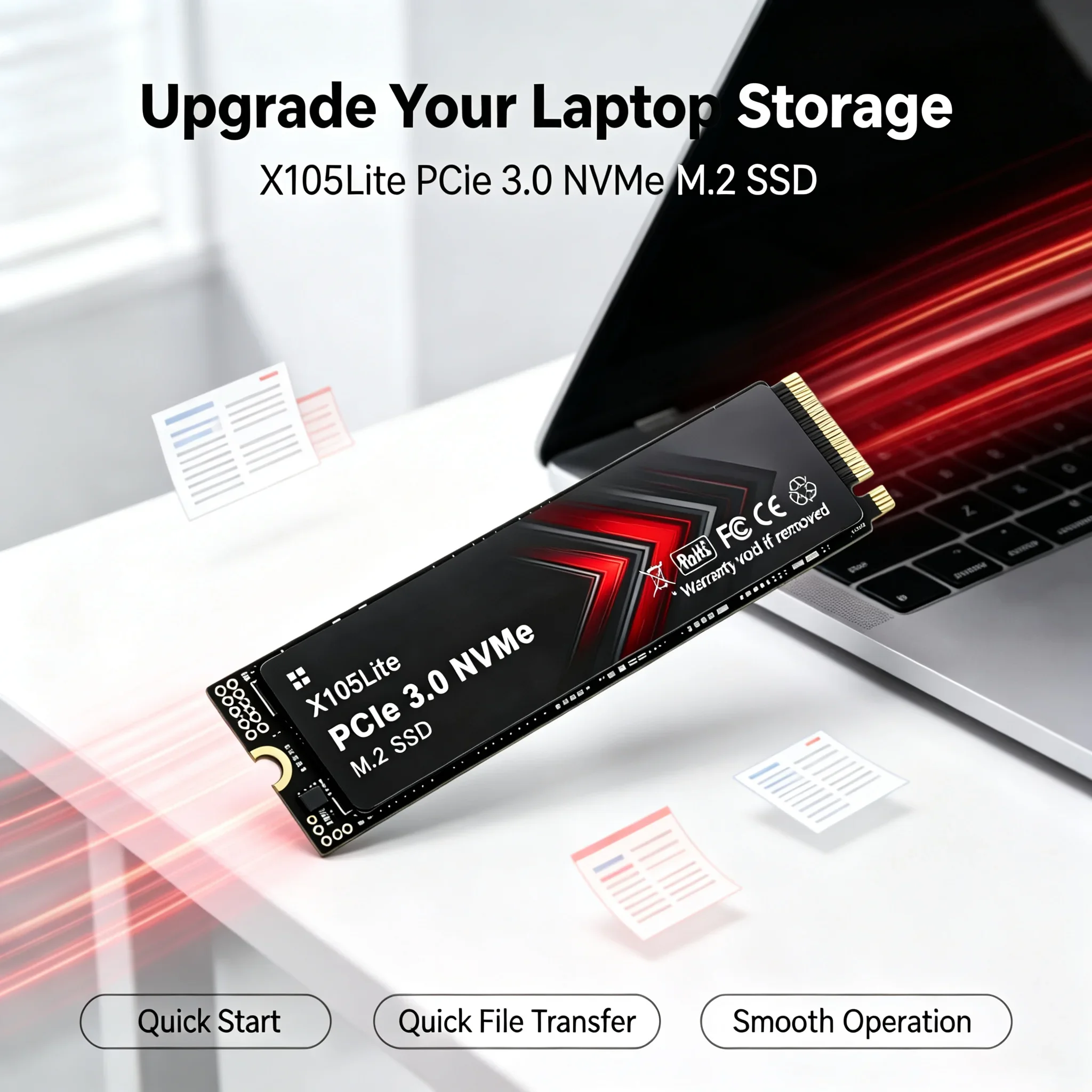 Brand New X105Lite PCIe 3.0 NVMe SSD M.2 Internal Solid State Drive 500GB 1TB 2TB 4TB for Laptop Desktop PC Fast SSD High Speed.