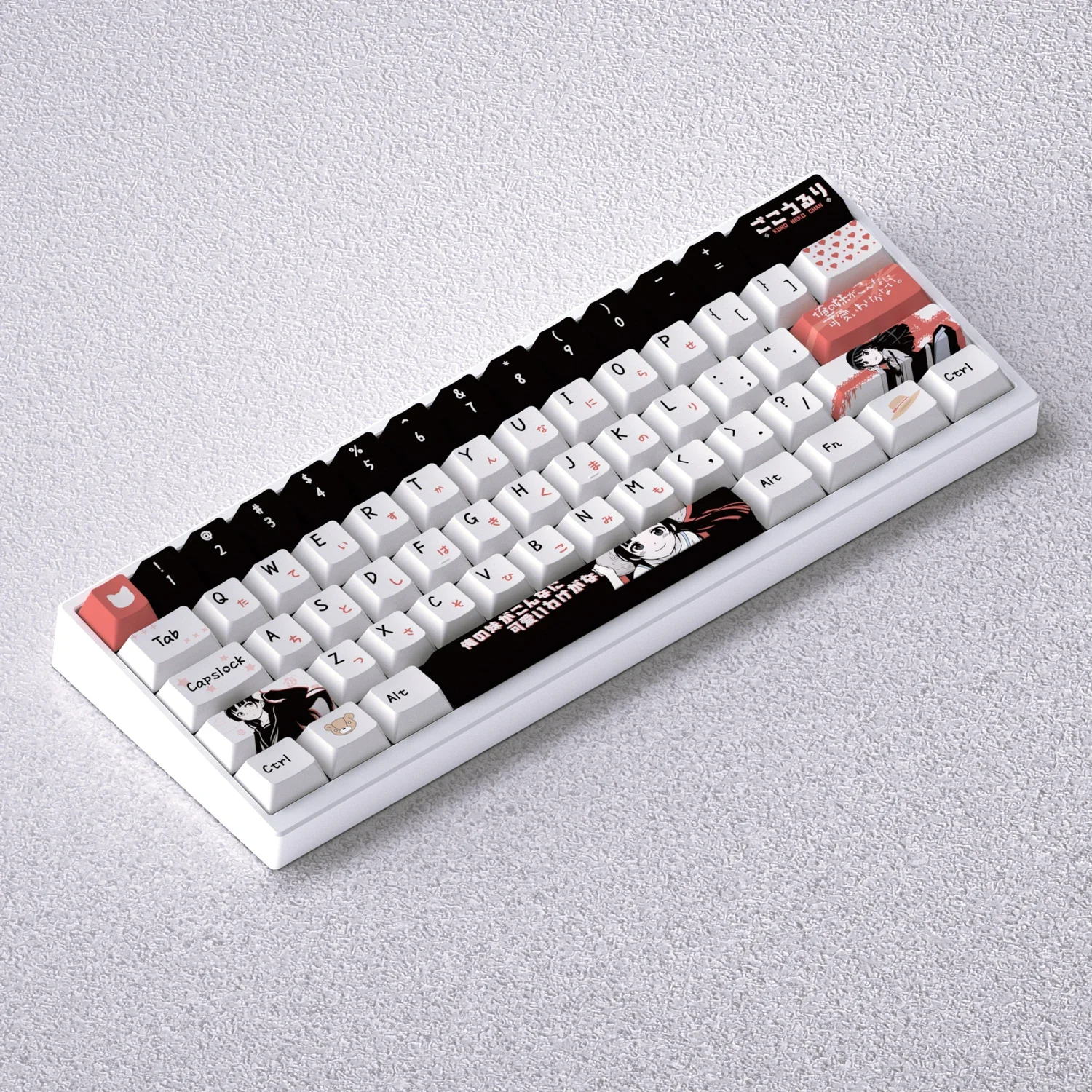 

PBT Keycaps Gokou Ruri Anime Kuro Neko Dye Sublimation Cherry Height Japanese Side Print Backlight for Mechanical Keyboard PC