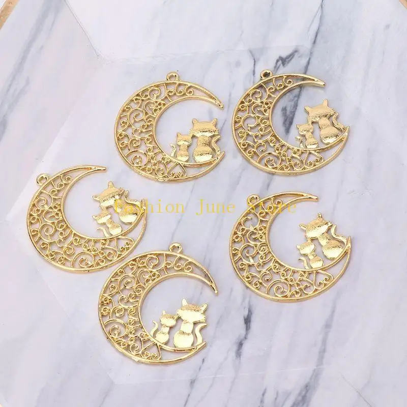 N5KA Silicon -Epoxidformen für Mond für Katzenrahmen Gussspielzeug herstellen Handwerksvorräte