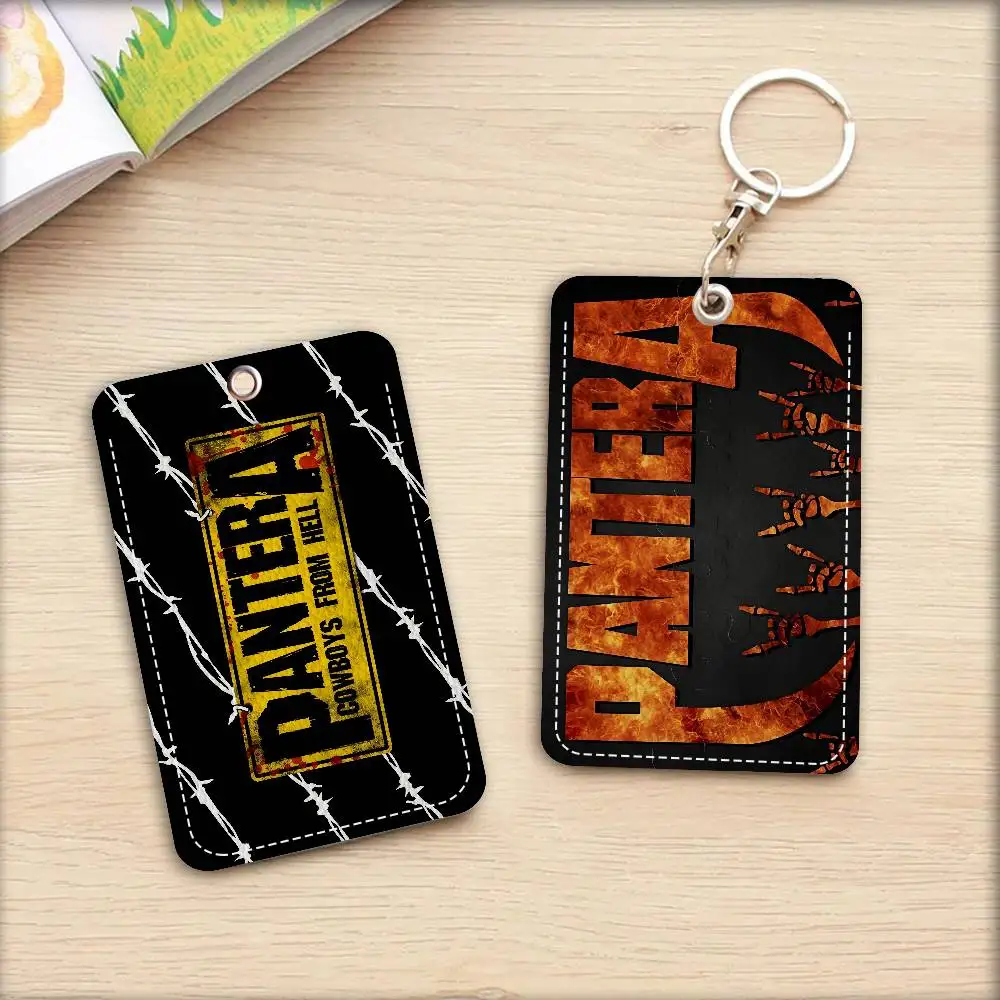 P-Pantera Badge Holder Keychain For Bank Business Work Card Holder Student Card Protective Case Bus Card