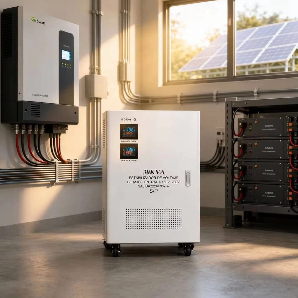 2 Phase Servo Motor Voltage Stabilizer Regulator 220v to 220v 20kva 30kva Stabilize Smart Voltage Stabilizer for North American