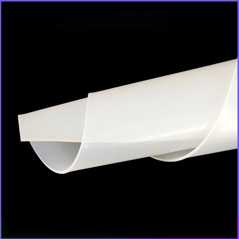 Translucent silicone rubber sheet, white silicone gasket 0.5-20mm, odorless, high-temperature resistant silicone film