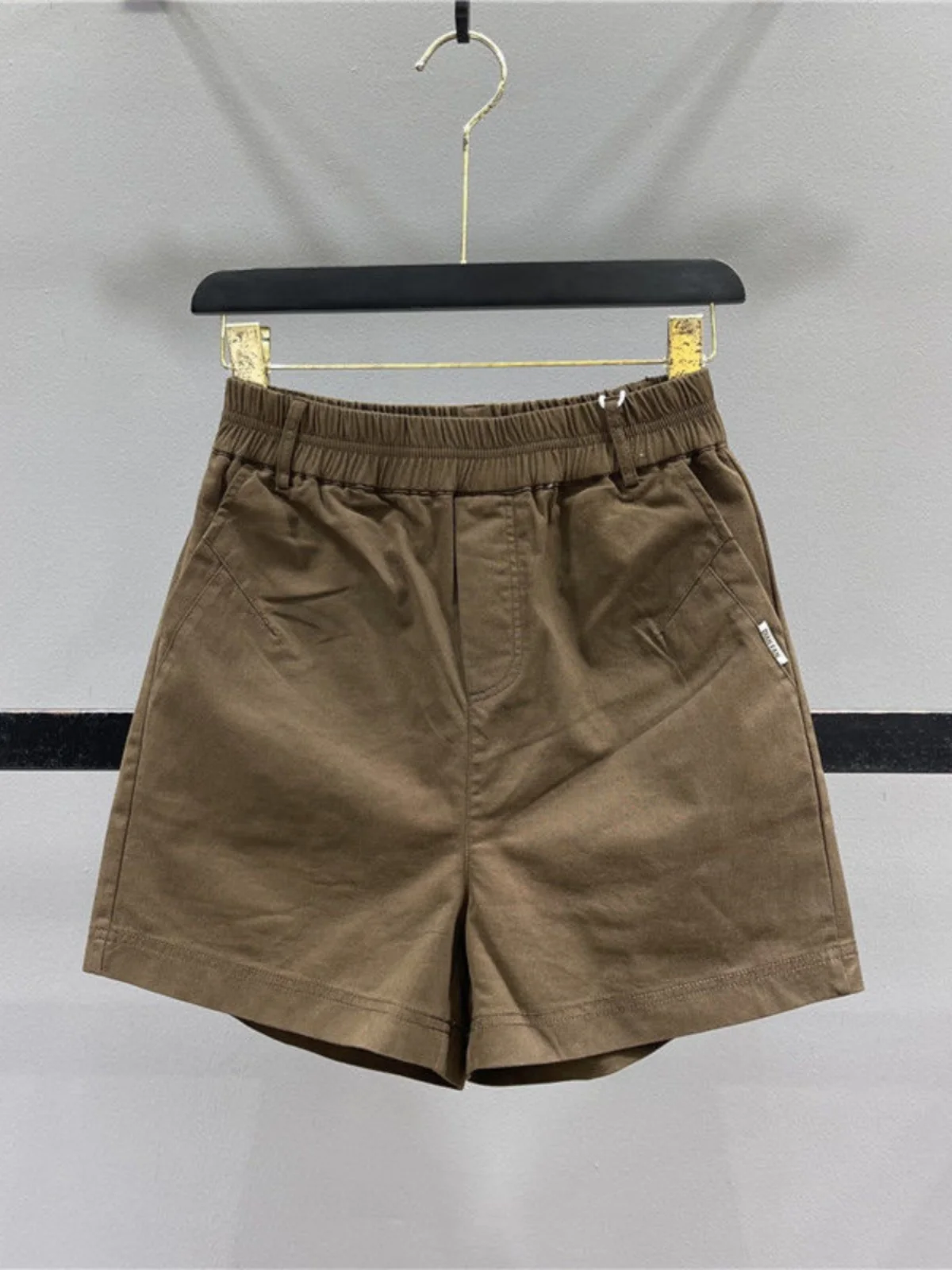 

Женские летние шорты 2024 года: новые, модные, с высокой талией, прямого кроя, тонкие, повседневные, с эластичным поясом, утягивающие, маленьких размеров, хит продаж