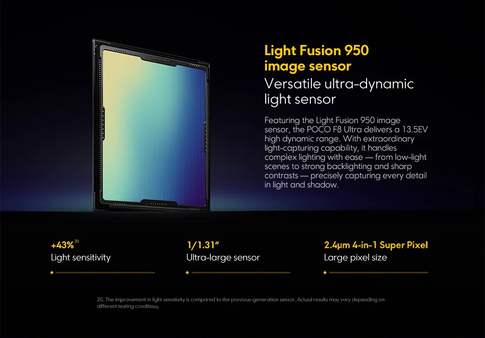 POCO F8 Ultra Global Version Smartphone Snapdragon 8 Elite Gen 5 50MP 6.9" 120Hz display 6500mAh battery