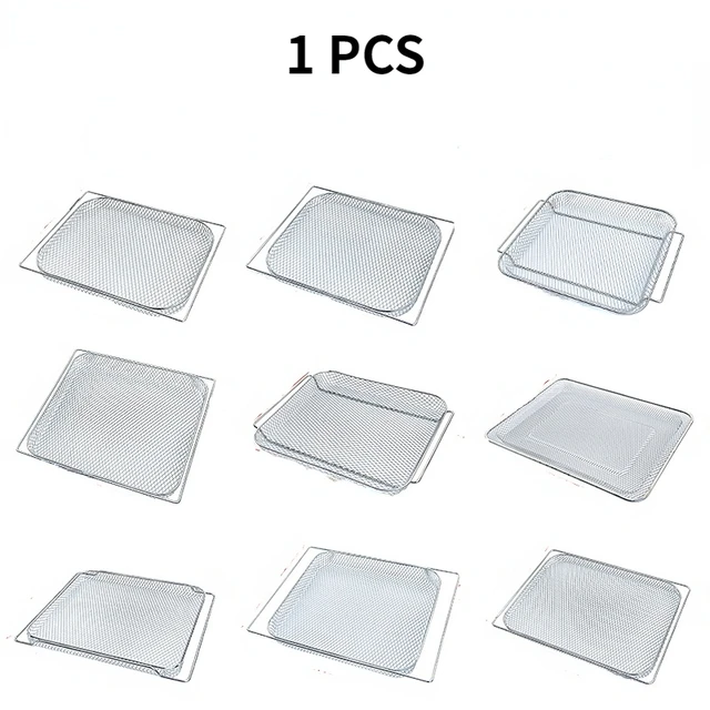 1PC stainless steel wire mesh air fryer basket Air Fryer Tray Wire Rack Basket for electric oven air fryer baking net parts AliExpress