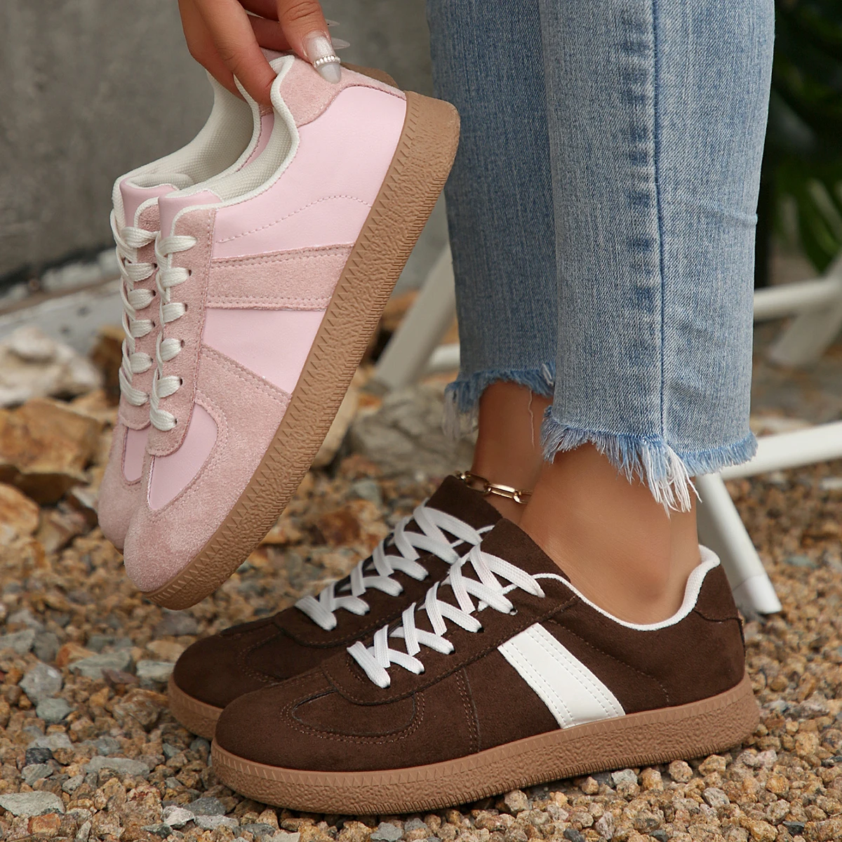 

*Spring and Autumn New Round Toe Comfortable Casual Sports Shoes Fashionable/sexy Lace Up Hot Selling Vulcanized Shoes for Women