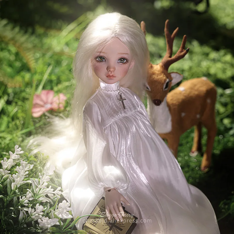 ตุ๊กตานางฟ้า shuga ophelia 1/5 BJD ที่ลื่นไหลและสีเป็นกระโปรงทรงเอไลน์ตุ๊กตาข้อต่อเรซินแบบขยับได้สไตล์ขี้เกียจ