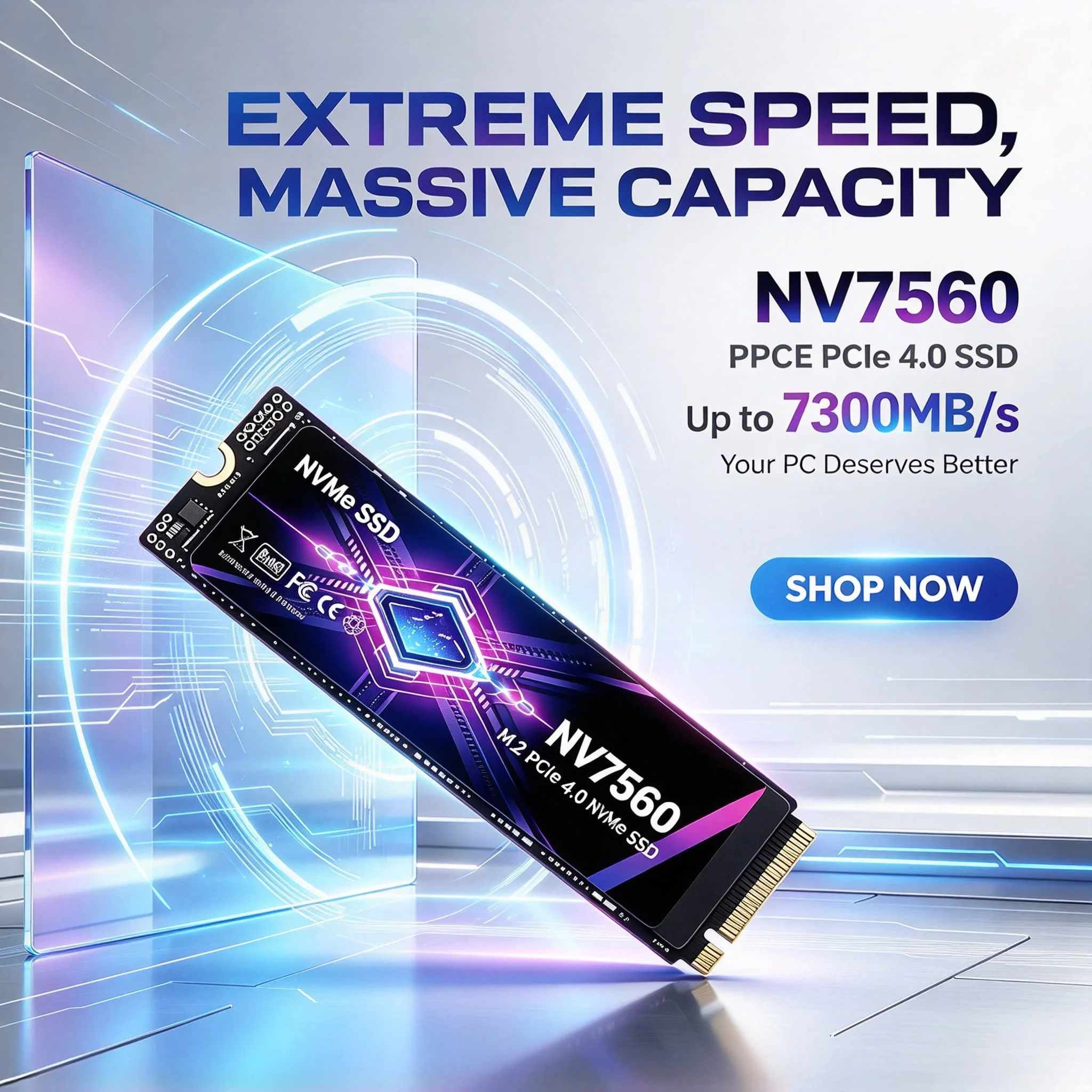 High Speed SSD NV7560 M2 NVMe PCIe Gen4 Internal Solid State Drive 2026 New 500GB 1TB 2TB 4TB Gaming PC Office Notebook System