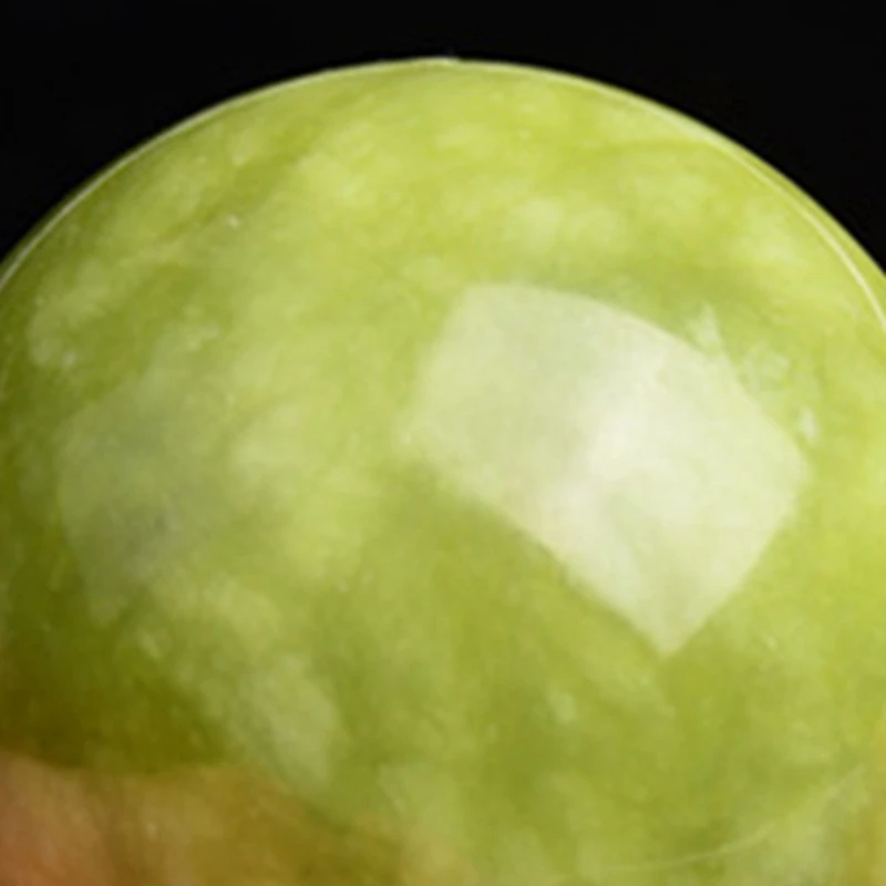 SMIEA 2PCS Marmo Giada Baoding Cinese Salute Palline per esercizi antistress per il rilassamento Terapia di sollievo Strumento per la cura delle mani