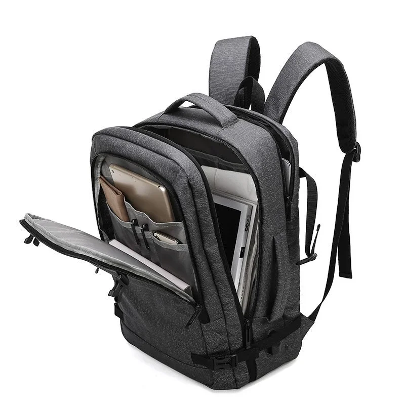 Mochila De Negocios con carga USB para hombre, bolsa trasera impermeable para ordenador portátil, morral antirrobo de lujo para jóvenes