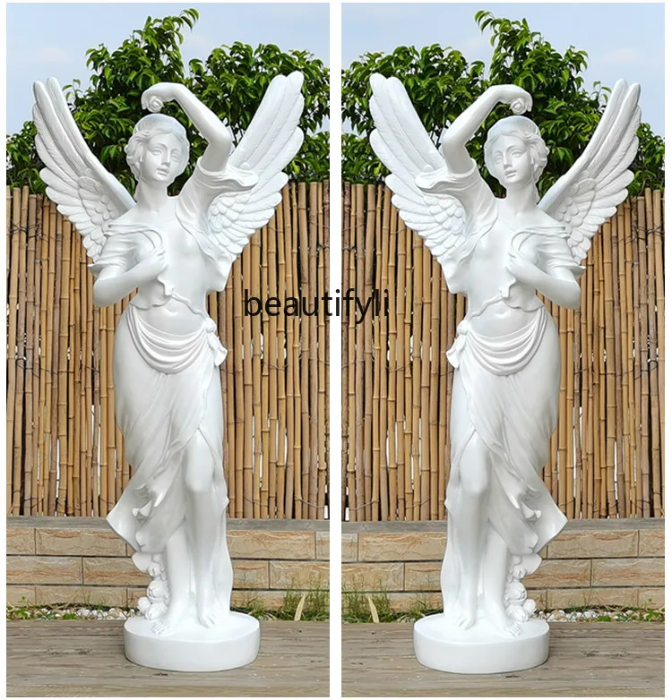 European Angel Decoration Large FRP Figure Sculpture Home Courtyard Decoration