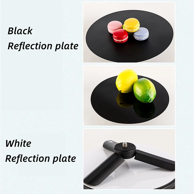 Black/white Acrylic Reflection Plate Circular Professional Photography Plate Product Photo Background Diameter 300mm