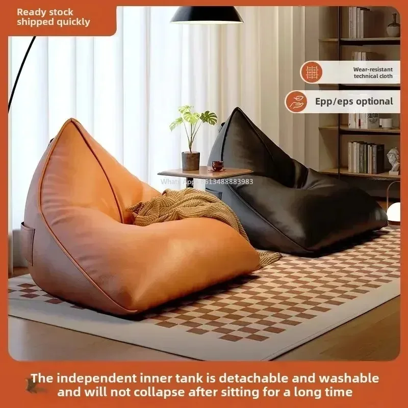 HOT Internet Celebrity Lazy Sofa Tatami Triangle Bean Bag Can Lie Down Can Sleep Dormitory Balcony Bedroom Comfort Leisure Chair