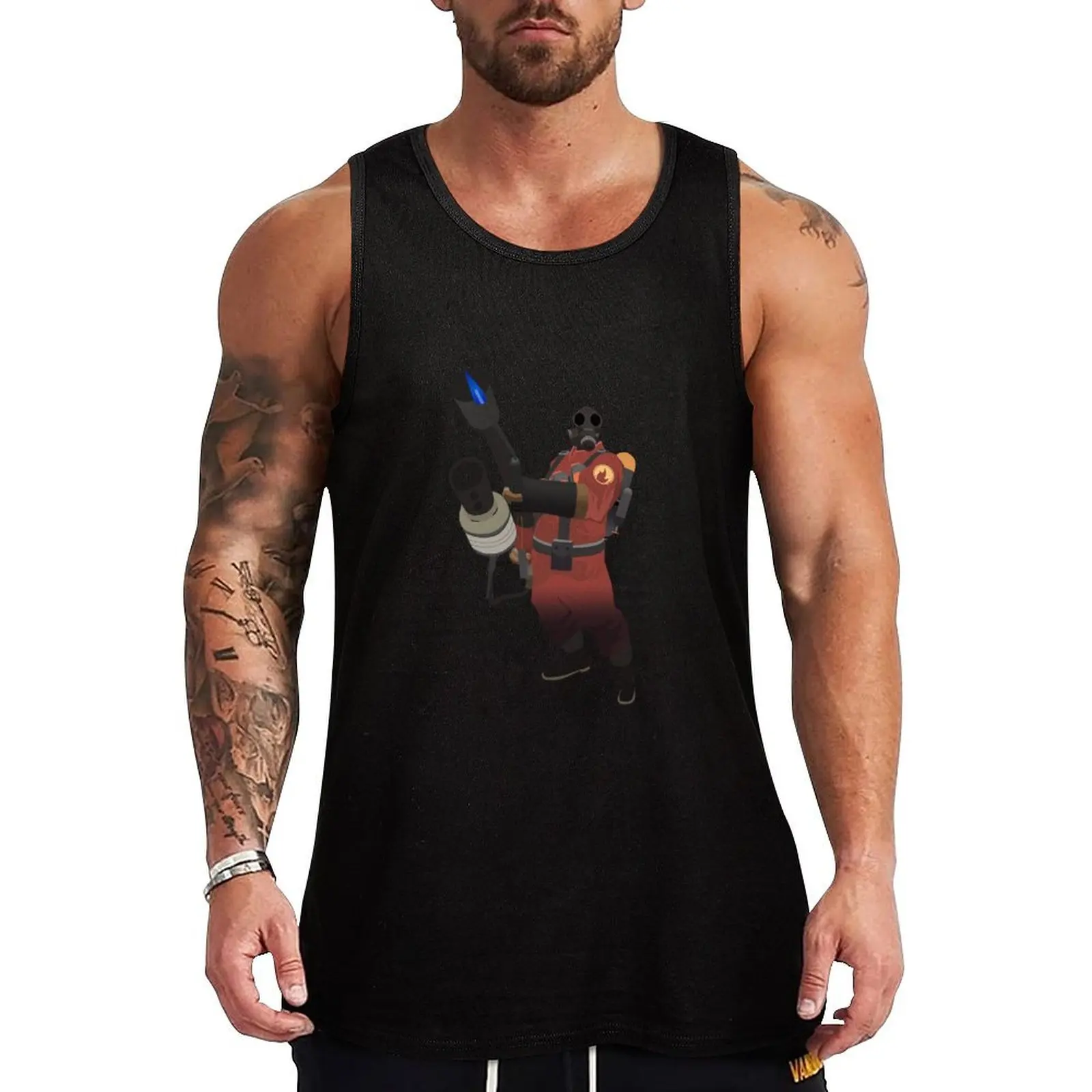 

Team Fortress 2 - Pyro Tank Top bodybuilding t shirt gym t-shirts man Men's sleeveless