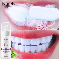 RtopR Teeth Cleansing Whitening Mouss Removes Stains 60ml Toothpaste Breath Freshen Oral Hygiene  Foam Portable Dental Tools