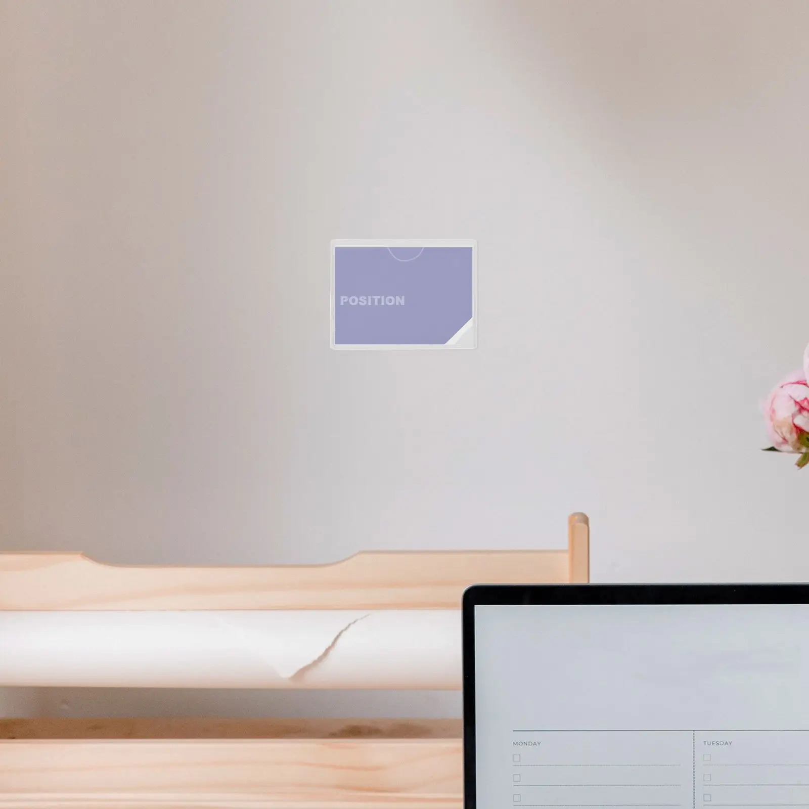 12 Pcs Material Labels Adhesive Card Holder Pvc Holders Self-adhesive Index Pockets