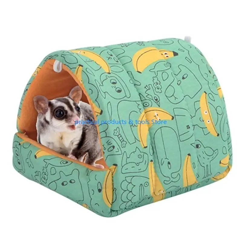 77jb hamster winter bedschuilplaatsen pluche huizen dierennest schattig warm huis voor egel suiker zweefvliegtuig meerdere