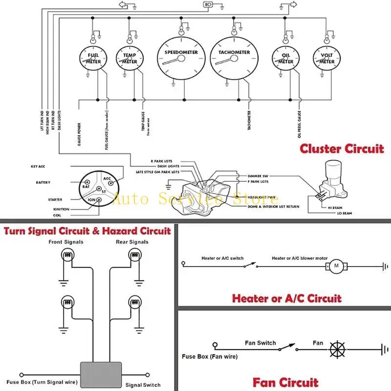 462A 12v Street Hot Muscle Rod Wiring 14 Circuit Universal Wire Harness 14
