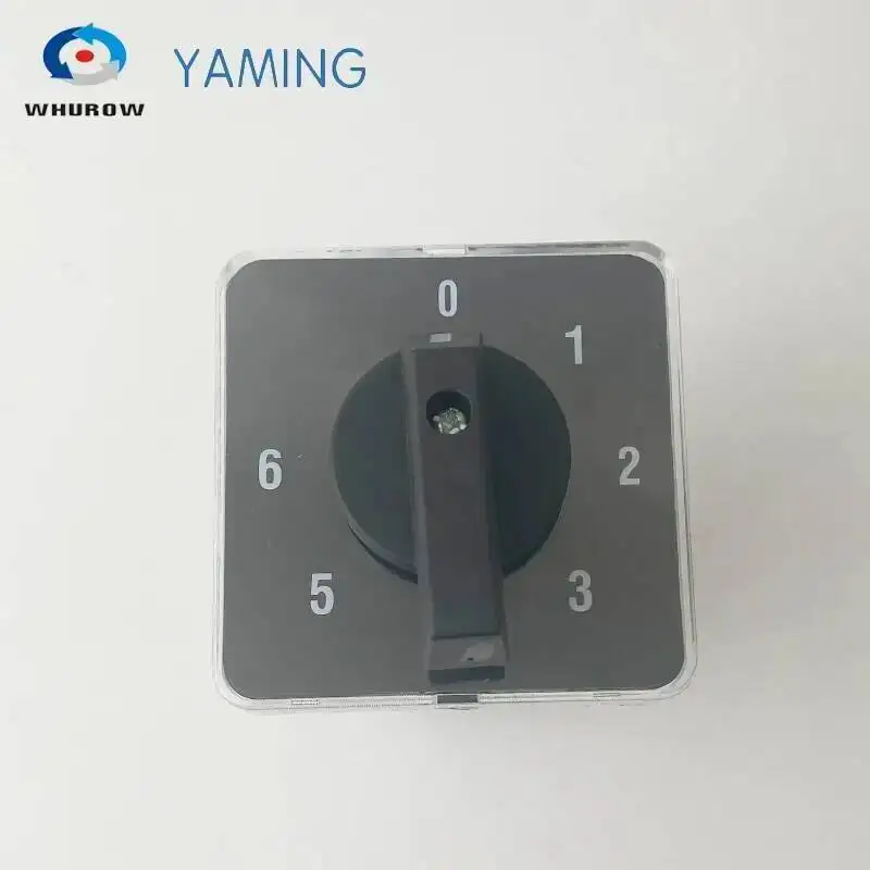 YMZ12-32/4 Electrical Combination Switches Changeover Rotary Cam Switch Four Pole 0-6 Positions Sliver Contacts
