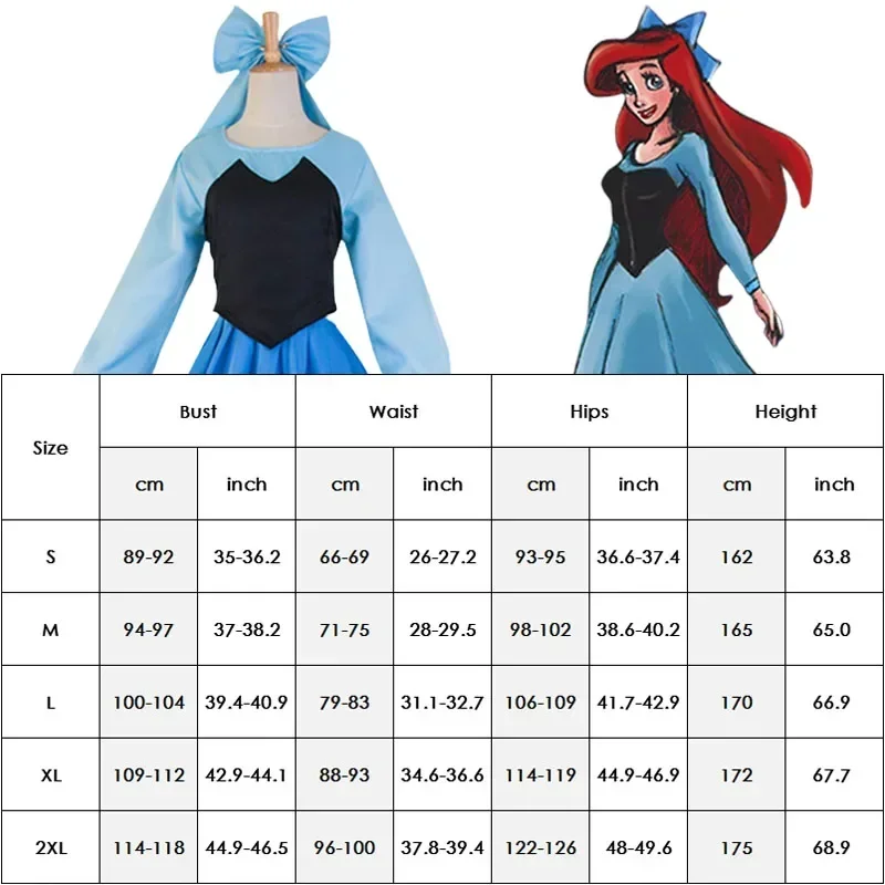 Costume Ariel La Sirenetta Costume Cosplay Ariel Princess Dress Abiti Carnevale di Halloween Abiti per adulti per donne $ 0 $ k