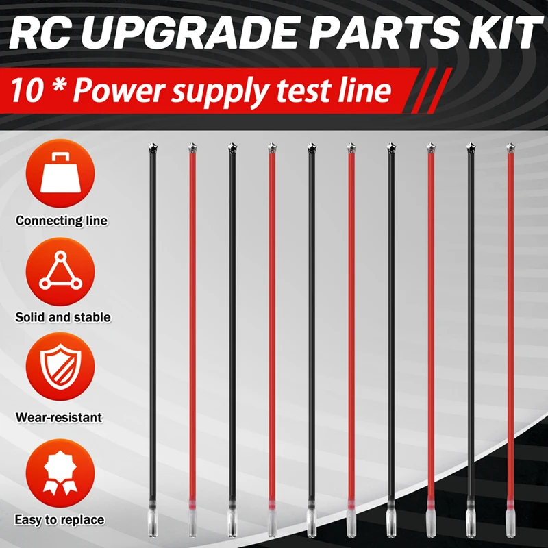 A99E-10PCS 4.0Mm Banana Plug To Alligator Clamp Test Line Power Supply Test Line For RC Car